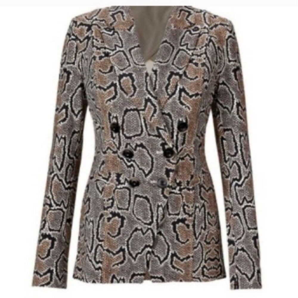 CAbi Samantha Python Double Breasted Blazer - Bla… - image 3